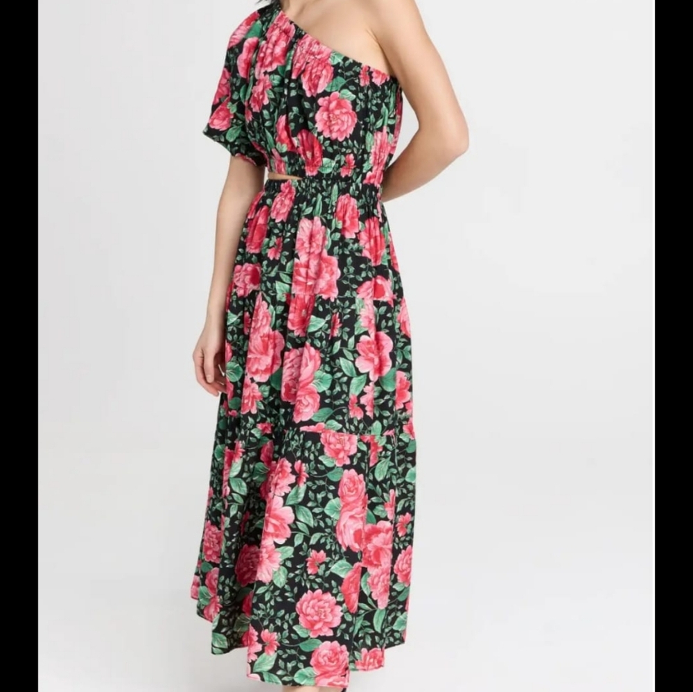Moon River- Floral One Shoulder Dress
